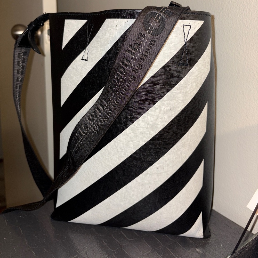 Off-White diagonal tote bag